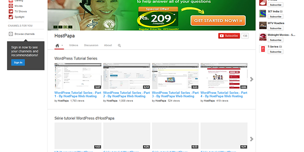 Hostpapa Launches Its Youtube Channel