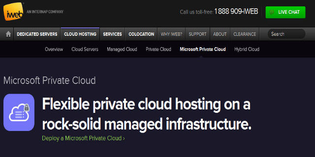 Check out the new launch in IT industry by iWeb, Microsoft Private Cloud, which is providing optimum cloud flexibility on dedicated private frameworks.