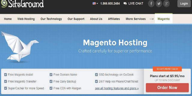 SiteGround Hosts Magento Dynamic Caching